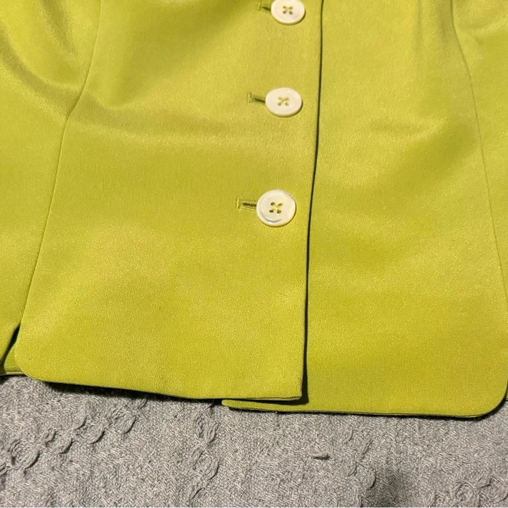 Liz Claiborne Silk Lime Green Women's Vest - Picture 3 of 10